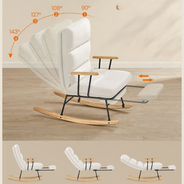 Scaun balansoar crem