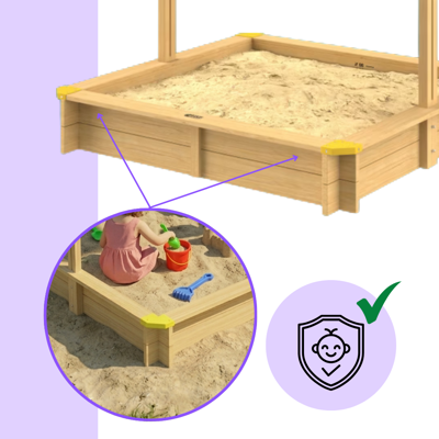 Cutie de nisip cu acoperiș