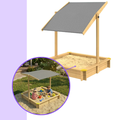 Cutie de nisip cu acoperiș