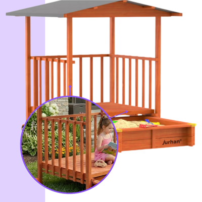 Groapa cu nisip cu verandă