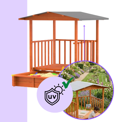 Groapa cu nisip cu verandă