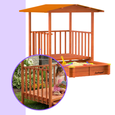 Groapa cu nisip cu verandă