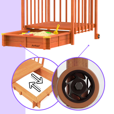 Groapa cu nisip cu verandă