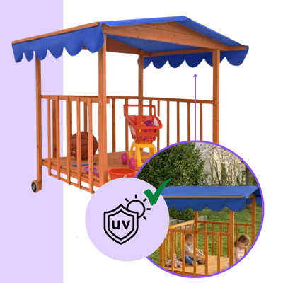 Cutie de nisip cu verandă