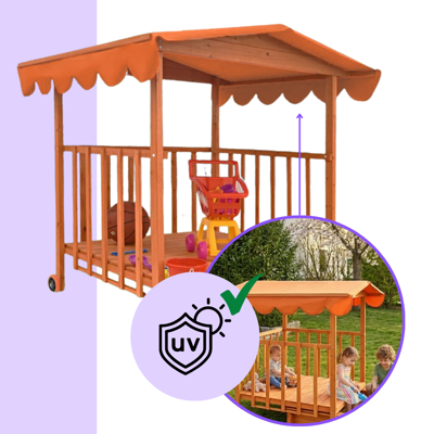 Cutie de nisip cu verandă