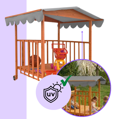 Cutie de nisip cu verandă