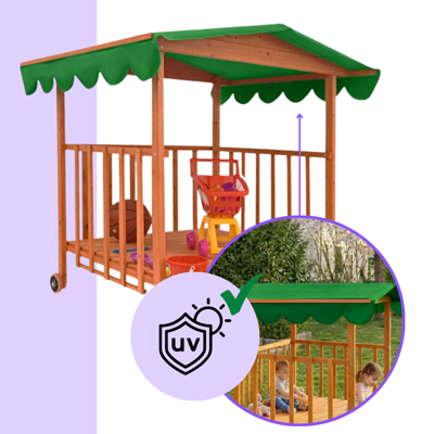 Cutie de nisip cu verandă