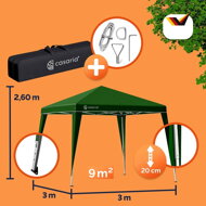 Pavilion/ cort de petrecere CAPRI, 3x3m, verde