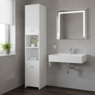 Dulap înalt de baie SILKE, 180×30×30cm, alb