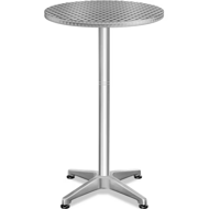 Masă de bar reglabilă din aluminiu NERO, argintiu