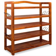 Raft pentru pantofi RUSTIC, 5 polițe, 75x26x82cm, maro natural