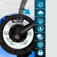 Sistem de filtrare cu nisip pentru piscină AQUA, 10 200 l/h, albastru