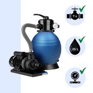 Sistem de filtrare cu nisip pentru piscină AQUA, 10 200 l/h, albastru
