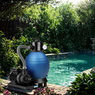 Sistem de filtrare cu nisip pentru piscină AQUA, 10 200 l/h, albastru