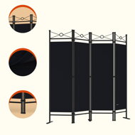 Paravan LUCCA, 163x180cm, negru