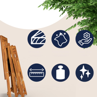 Mobilier de balcon VITEK, 1+2, maro natural  