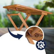 Mobilier de balcon VITEK, 1+2, maro natural  