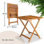 Mobilier de balcon VITEK, 1+2, maro natural  