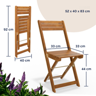 Mobilier de balcon VITEK, 1+2, maro natural  