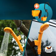 Duș de camping cu pompă submersibilă CAMP, galben