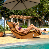 Leagăn BALI,155x60x93cm, maro natural