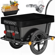Remorcă pentru bicicletă TERY, 90L, 61x153x90cm, negru