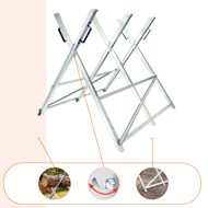 Capră de tăiat lemne ALBERT, 83x81x88cm, argintiu