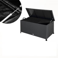 Ladă de depozitare din poliratan RICCO, 122x56x61cm, negru