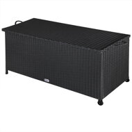 Ladă de depozitare din poliratan RICCO, 122x56x61cm, negru