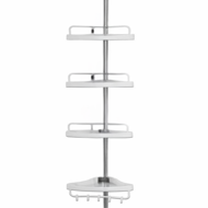 Raft telescopic pentru duș DELMO, 92-306 cm, alb