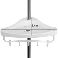 Raft telescopic pentru duș DELMO, 92-306 cm, alb