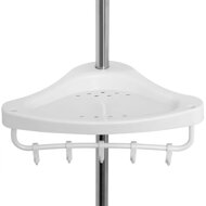 Raft telescopic pentru duș DELMO, 92-306 cm, alb
