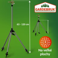 Aspersor pentru gazon cu suport telescopic, cu unghi de rotație de la 30 la 360°