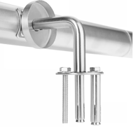 Mâner din oțel inoxidabil CHROME, 4,2×100cm, argintiu