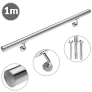 Mâner din oțel inoxidabil CHROME, 4,2×100cm, argintiu