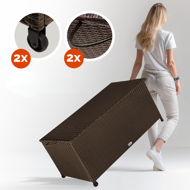 Ladă de depozitare din poliratan RICCO, 122x56x61cm, maro