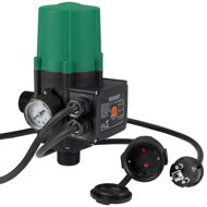 Comutator de presiune PUMP cu cablu, 10 bar cu manometru, verde