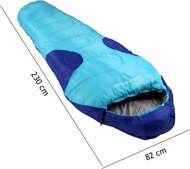 Sac de dormit tip mumie Icy North 230x82cm pentru temperaturi de până la -13°C, albastru