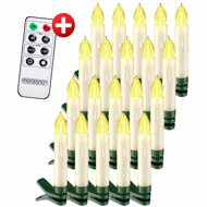 Lumânări pentru pomul de Crăciun CANDLE, 20 buc., 10,5cm, alb cald