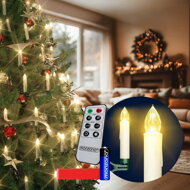 Lumânări pentru pomul de Crăciun CANDLE, 20 buc., 10,5cm, alb cald