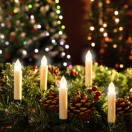 Lumânări LED pentru bradul de Crăciun, alb cald, 20 bucăți, inclusiv baterii