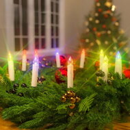 Lumânări pentru pomul de Crăciun CANDLE, 20 buc., multicolor