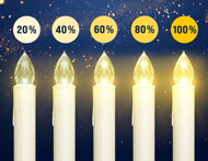 Lumânări pentru pomul de Crăciun CANDLE, 20 buc., multicolor