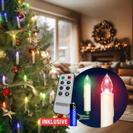 Lumânări pentru pomul de Crăciun CANDLE, 20 buc., multicolor