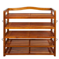 Raft pentru pantofi din lemn de acacia, 85x26x82cm, cu 5 rafturi - extra lat