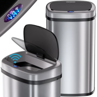 Coș de gunoi cu senzor DEUS, 58 litri, argintie