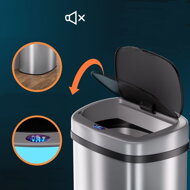 Coș de gunoi cu senzor DEUS, 58 litri, inox