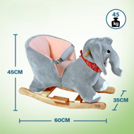 Jucărie balansoar elefant VICTOR , gri