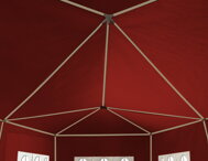Cort de petrecere Rimini roșu 3 x 6 m protecție UV 50+