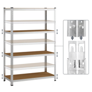 Raft cu capacitate mare HEAVY, max. 700 kg, 160x90x40 cm, argintiu